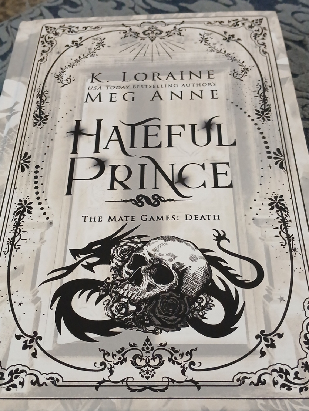 Hateful Prince by K. Loraine & Meg Anne - Black & White Gothic Cover